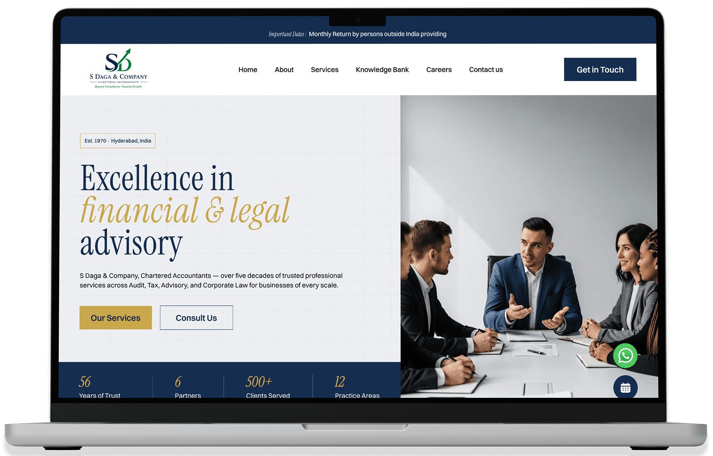 Daga & Co Desktop Layout