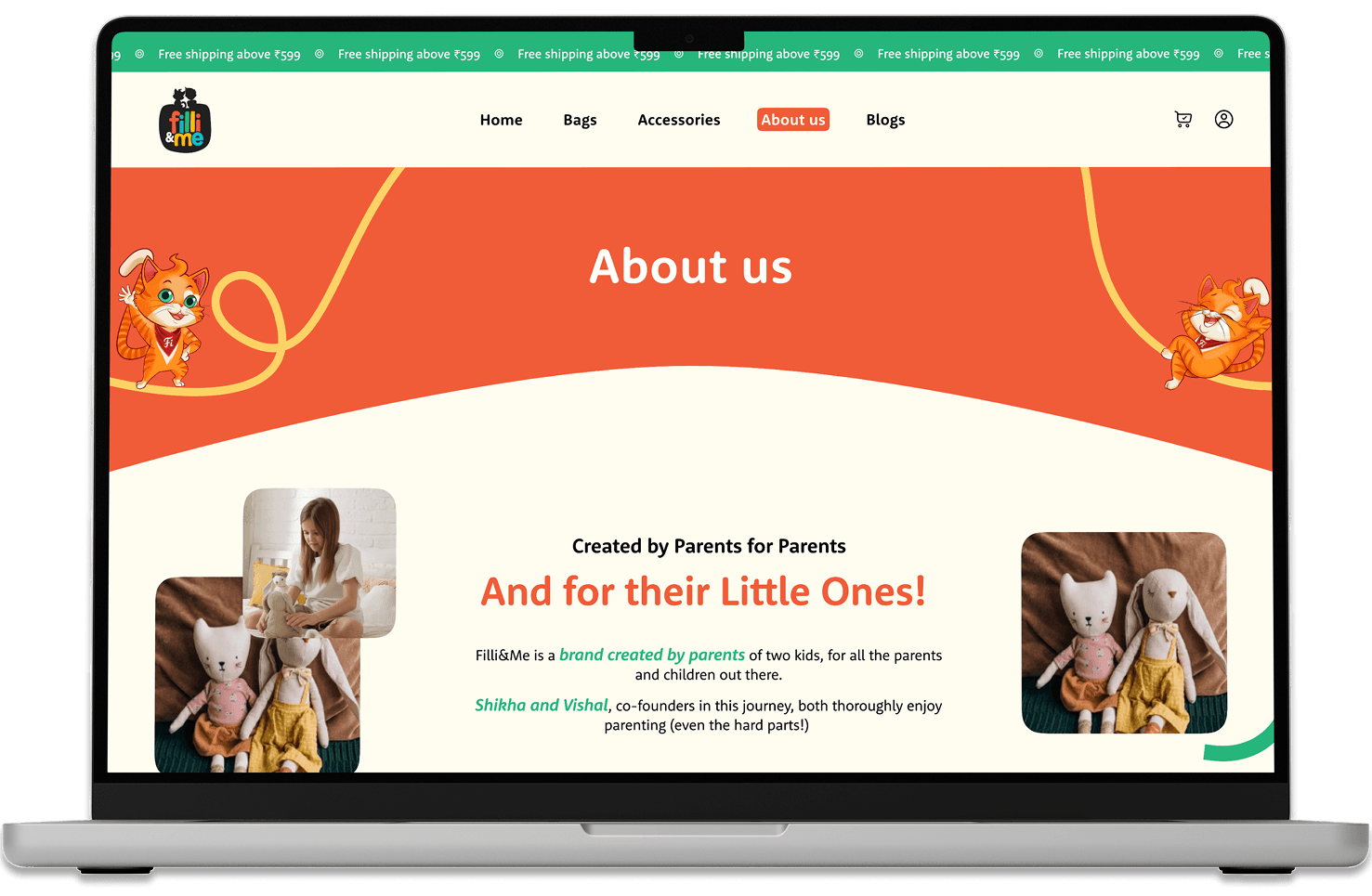 Filli & Me Website Laptop