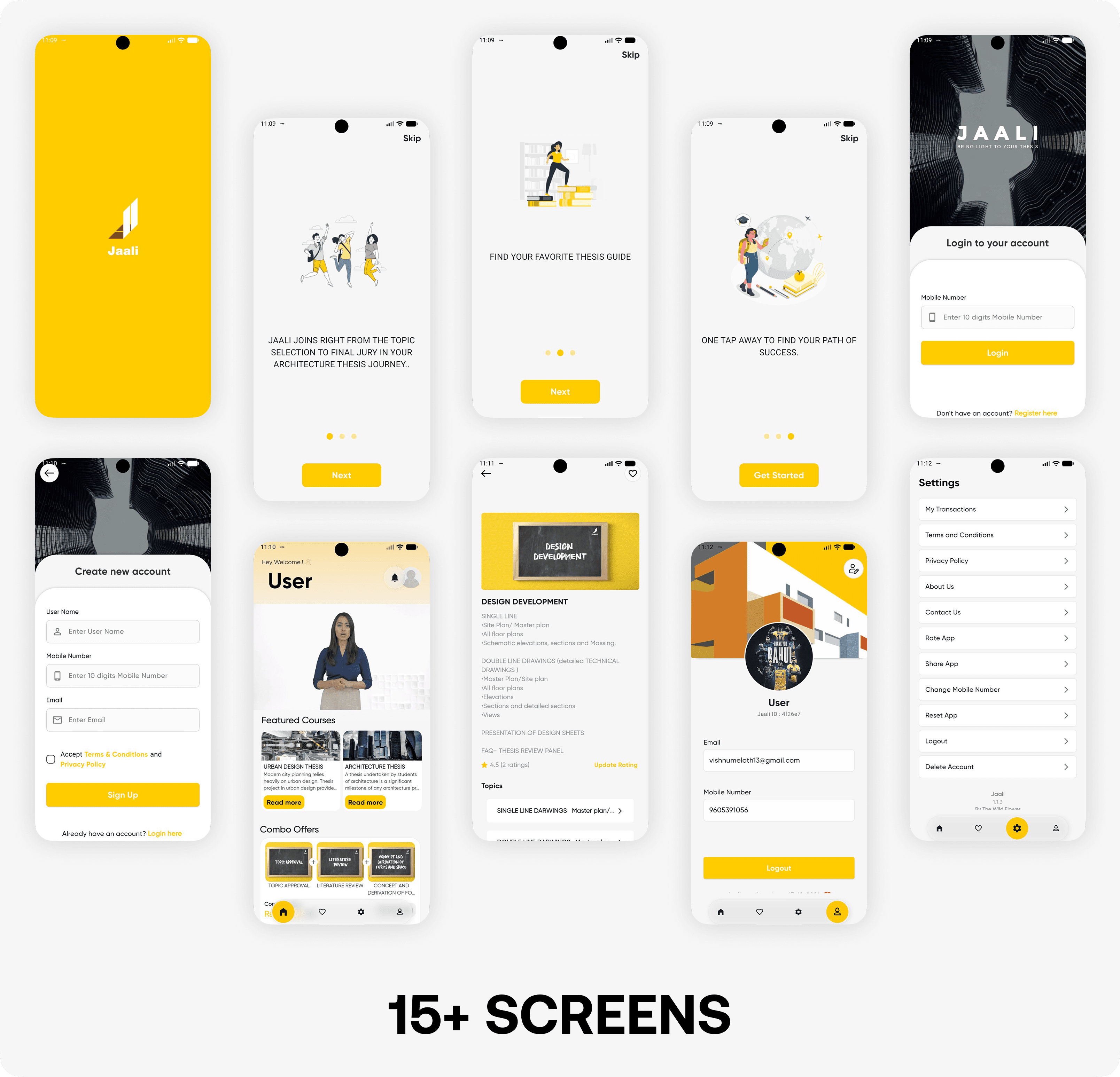 Final Experience UI Collage