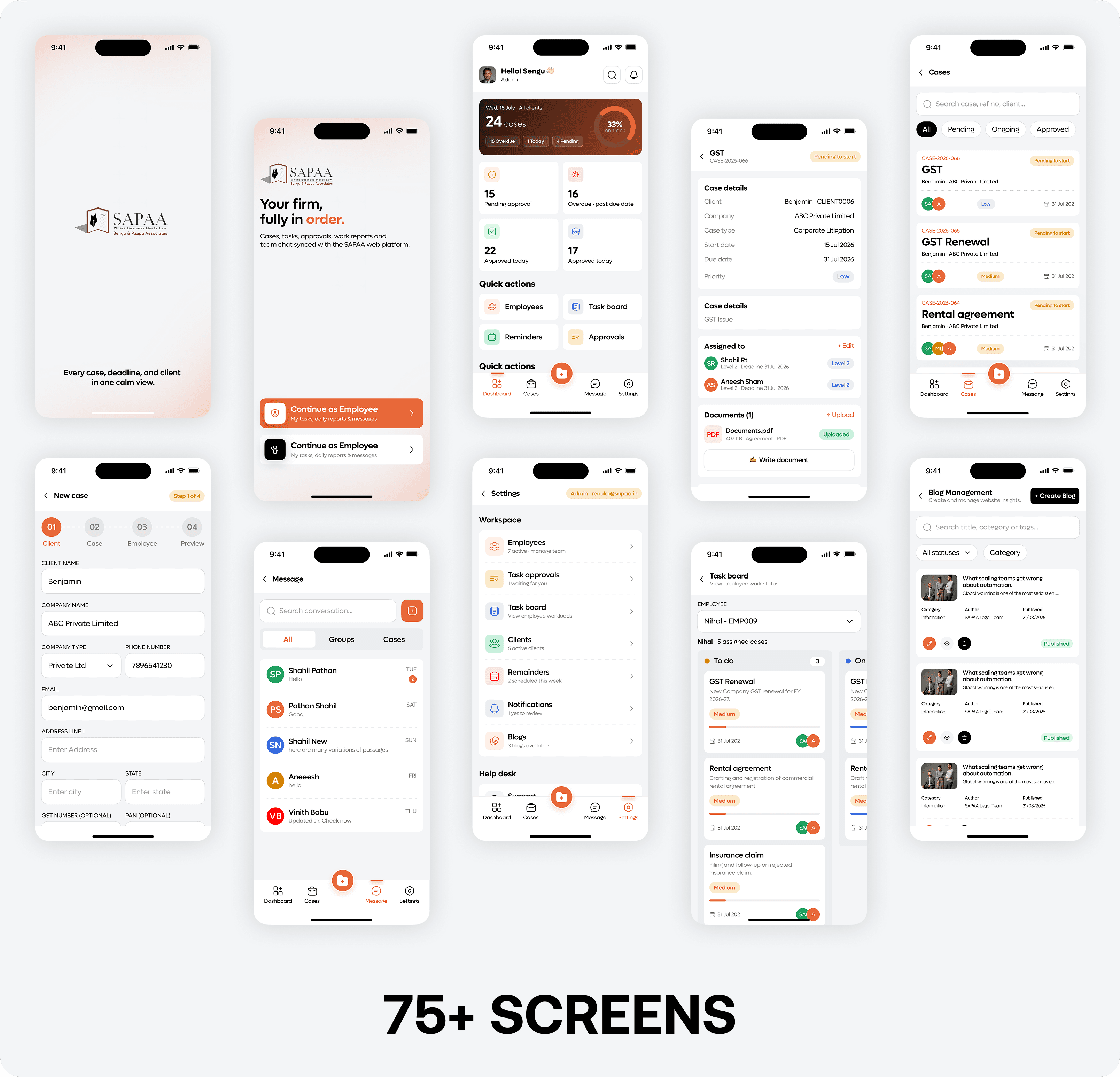 Final Experience UI Collage