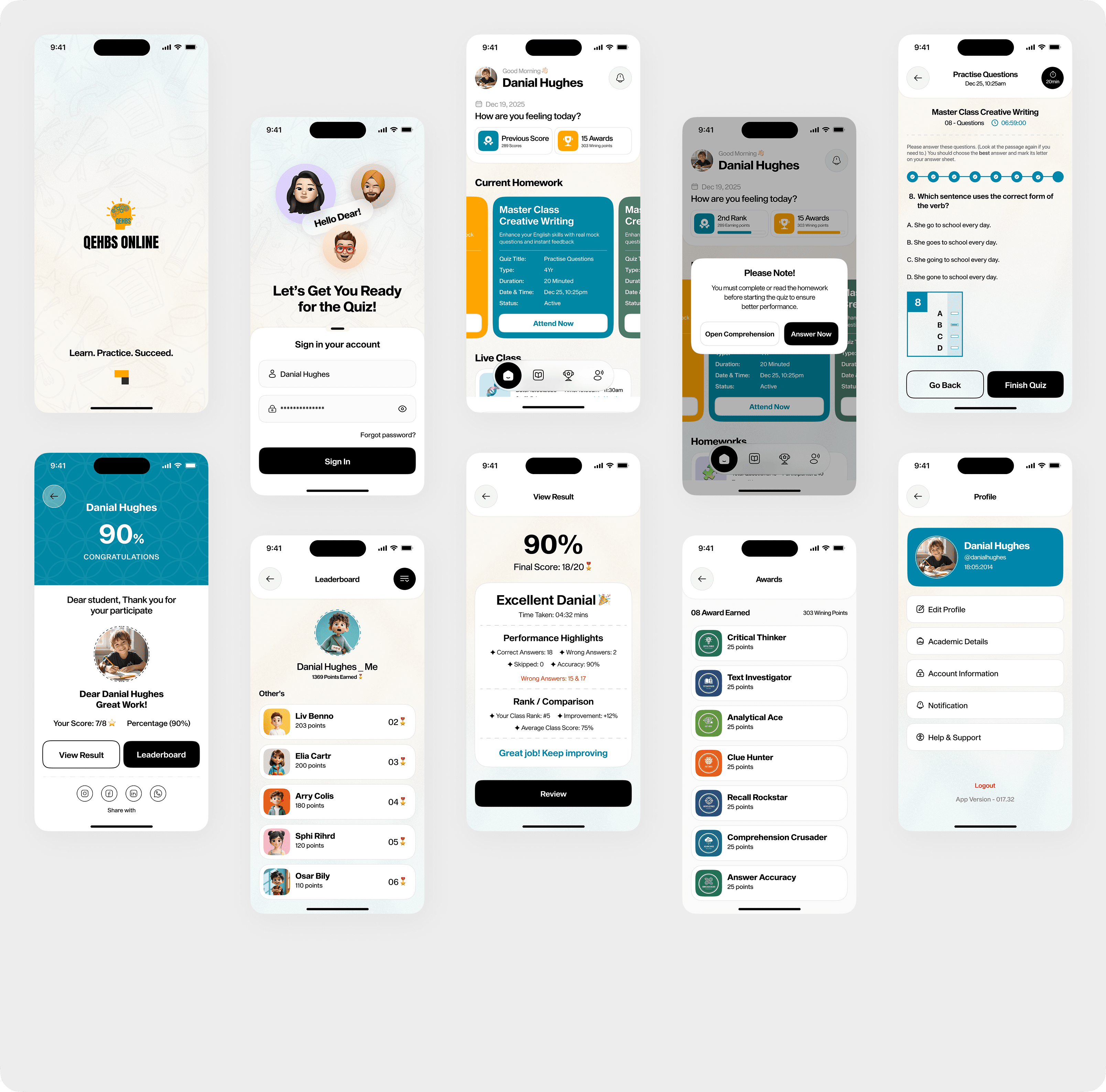 Final Experience UI Collage