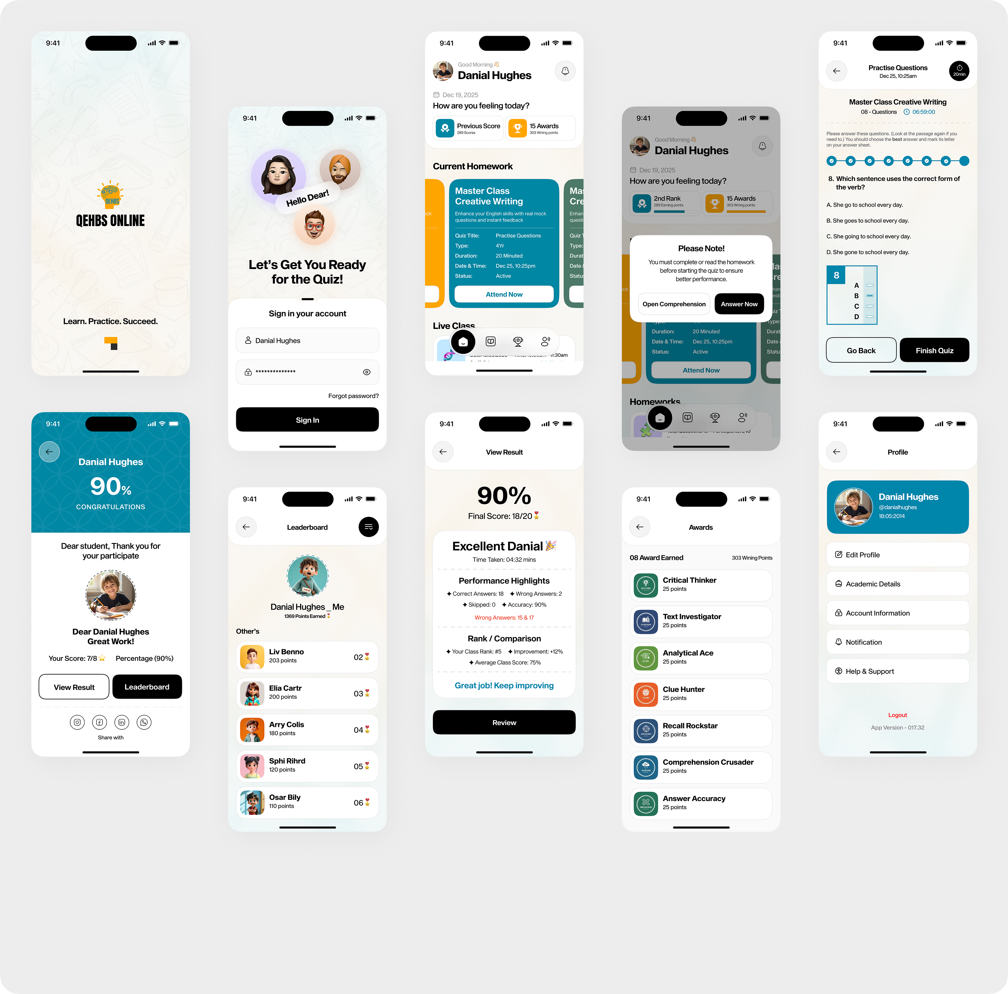 Final Experience UI Collage